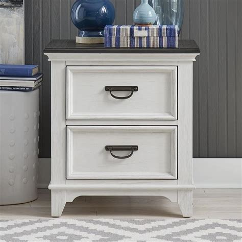 Liberty Furniture Allyson Park 417 Br60 Cottage 2 Drawer Nightstand With Charging Station