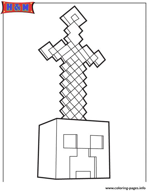 Minecraft Diamond Pickaxe Coloring Pages Coloring Pages