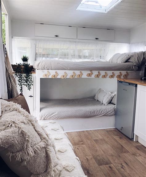 Bunk beds are great to save bedroom space with 2 or more person. Caravan Bunk Beds | Caravan Renovation Series | Ben & Michelle