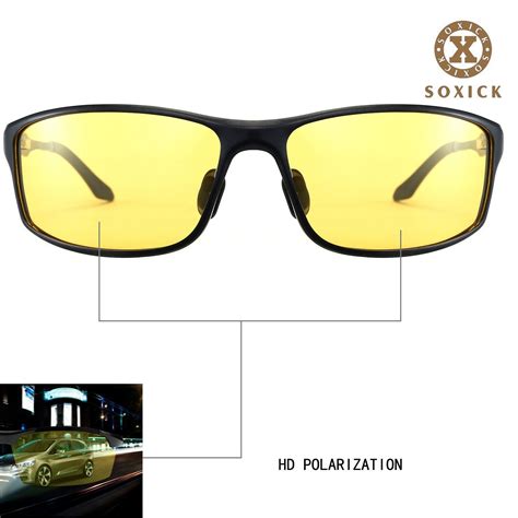 soxick hd polarized night driving vision glasses anti glare with protection lasses flexible