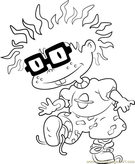 Chuckie Coloring Page Rugrats Coloring Page