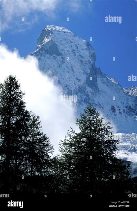 The Matterhorn In Summer Switzerland Stock Photo Alamy