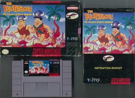 Super Nintendo Snes The Flintstones The Treasure Of Sierra Madrock