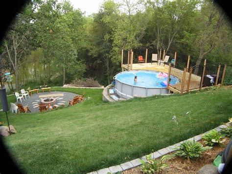 Image Result For Above Ground Pools On Sloping Landscape Sloped