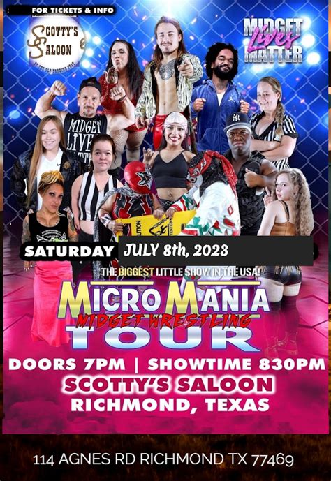 Micro Mania Tour Midget Wrestling Scotty S Saloon Outhouse Tickets
