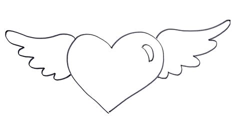 Apr 1 2018 dibujos de corazones con alas para dibujar. Como Dibujar Un Corazon Con Alas Facil - YouTube