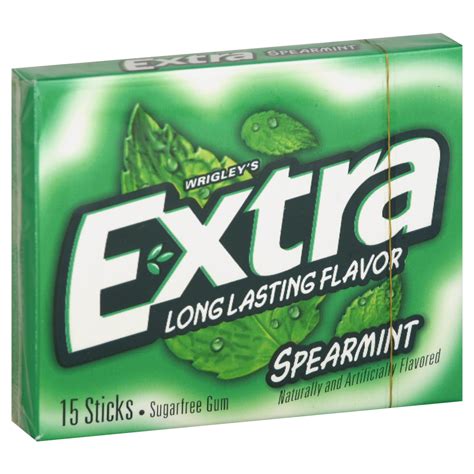 Extra Gum Sugarfree Spearmint 15 Sticks