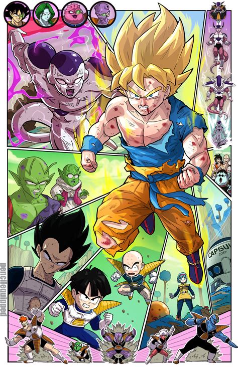 Goku, gohan, krillin and vegeta fight their always enemies the. ArtStation - Dragon Ball Z - Namek Saga, Pencil Equipped