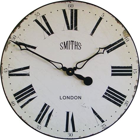 Smiths Wall Clock Antique Style Off White 50cm Smiths Clocks