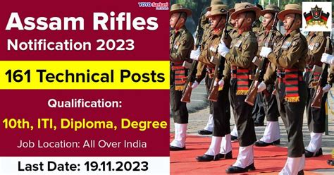 Assam Rifles Notification 2023 Opening For 161 Technical Posts