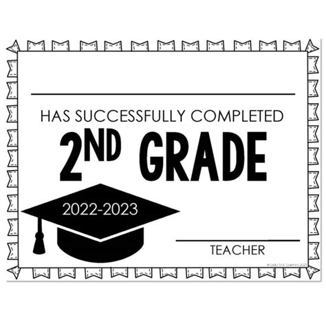 Graduation Certificates 2022 2023 2nd Grade Lucky Little Learners