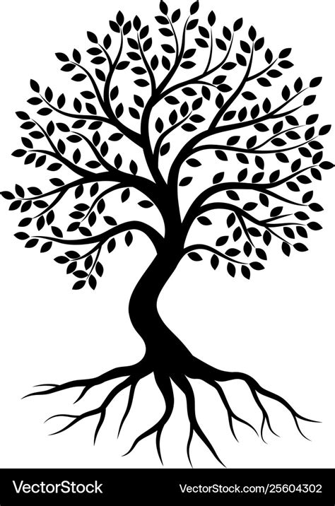 Tree Silhouette On White Background Royalty Free Vector