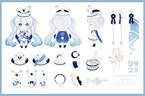 Piaproピアプロイラスト「snow Miku 2020」 イラスト キャラクターデザイン ポートフォリオデザインブック