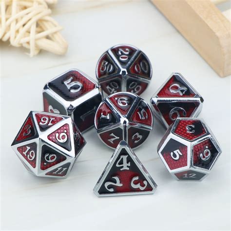 Dnd Blackandred Dice Set Rpg Dnd Dice Set Dragon And Dungeons Etsy