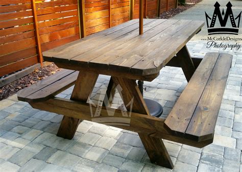 Buy Hand Made Picnic Tables Made To Order From Mccorkle Designs