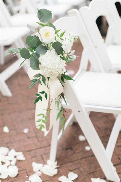 Cover up an unsightly background by placing tall columns at the front of the altar area and then weave tulle decorations between them as a wedding backdrop. 28 Awesome Wedding Chair Decoration Ideas for Ceremony and ...
