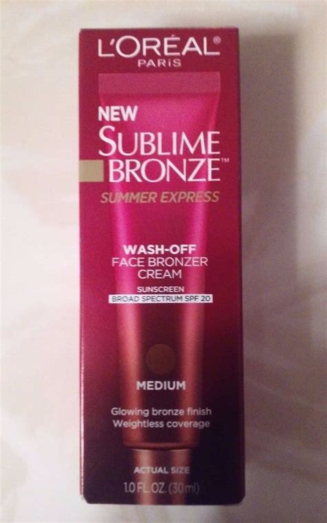 Loreal Sublime Bronze Summer Express Wash Off Face Bronzer Cream