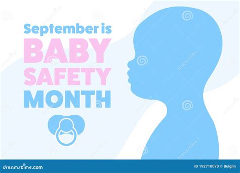 September Is Baby Safety Month Holiday Concept Stock Vector