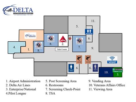 Terminal Floor Map Delta County Airport