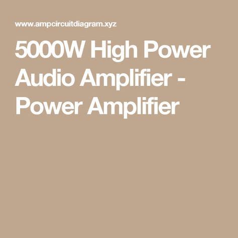 Resettable circuit breaker for protection against overload and short circuit. 5000W High Power Audio Amplifier - Power Amplifier | Audio amplifier, Power amplifiers, Amplifier