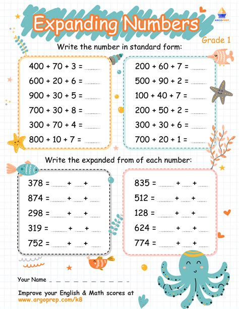 Composing Numbers Worksheet First Grade