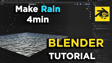 Make Rain In 4 Min Blender Tutorial Youtube