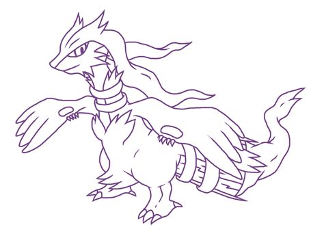 Reshiram Lineart You Can Colour It By Eevora On Deviantart