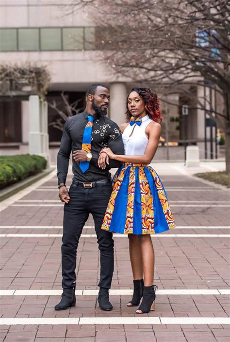 Royal Blue Couple Outfit Blue Ankara Matching Couple Outfit Etsy
