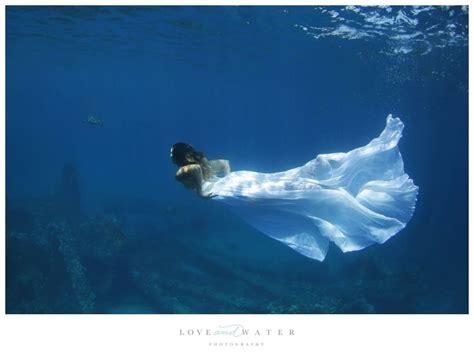 Underwater Wedding Dress Photography