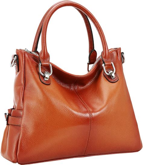 Heshe Womens Leather Handbags Tote Top Handle Bag Hobo Fashion Shoulder