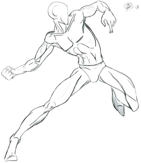 Superhero Drawing Template At Explore Collection