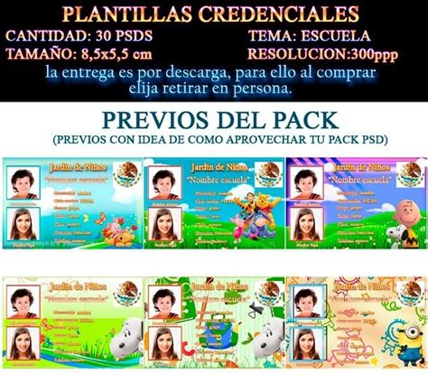 Ejemplo de credenciales para biblioteca escolar by bkandinsky. 30 Plantillas Credenciales Pvc Diseños Kinder Primaria Psd ...