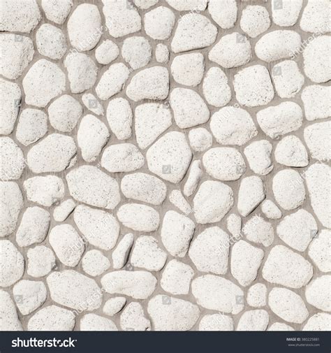 White Stone Wall Texture Background Seamless Stock Photo 380225881