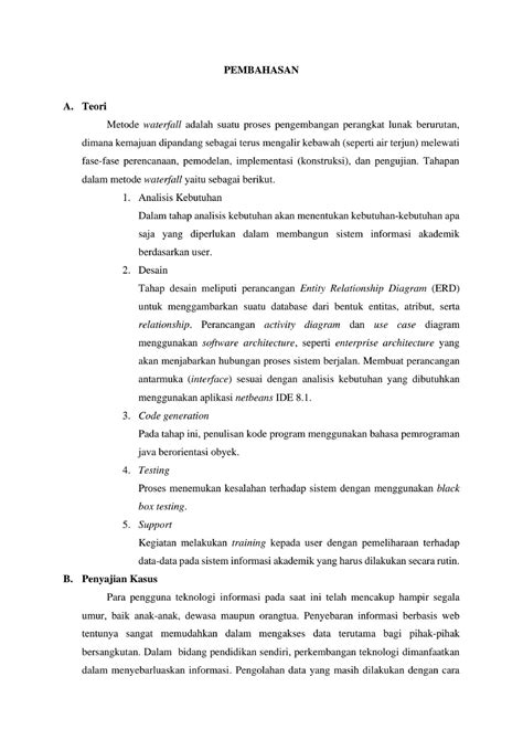 Review Penerapan Metode Waterfall PADA Sistem Informasi Akademik