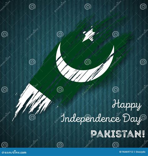 Pakistan Independence Day Patriotic Design Stock Vector Illustration