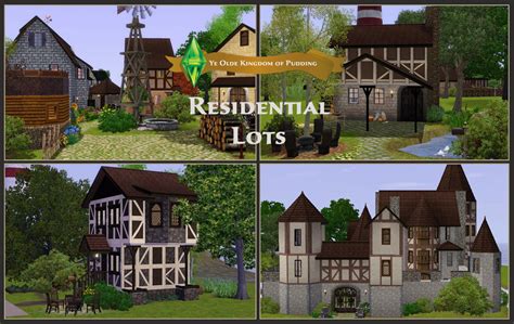 Mod The Sims Medieval Residential Lots Ye Olde Kingdom Of Pudding