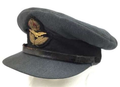 Original Early Ww2 Raf Officers Peaked Cap Battle Of Britain Era