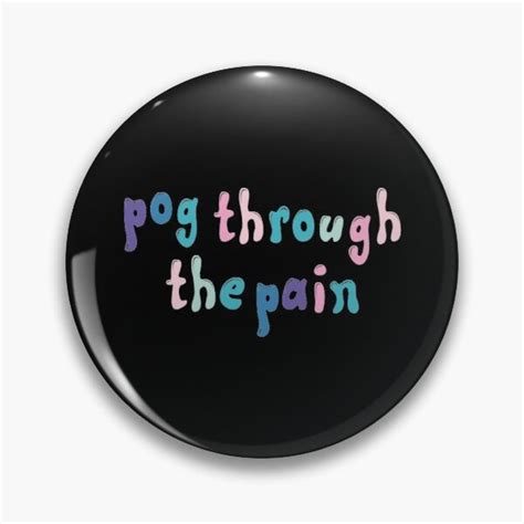 Tommyinnit Pins Pog Through The Pain Black Red Pin Tommyinnit Store