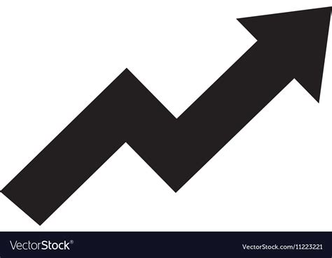 Arrow Growth Graphic Icon Royalty Free Vector Image