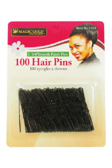 Magic Gold Paq Of Black Hair Pins Smooth Finish Pins