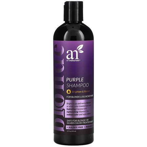 Artnaturals Shampoo Roxo Para Cabelos Loiros E Descoloridos 355 Ml