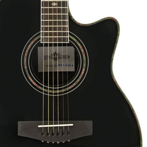 Roundback Electro Acoustic Guitar By Gear4music Black Nearly New