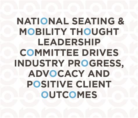 National Seating And Mobility Thought Leadership Committee Drives
