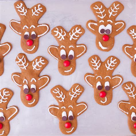 Gingerbread men upside down into reindeer cookies. Reindeer Gingerbread Cookies from Gingerbread Men