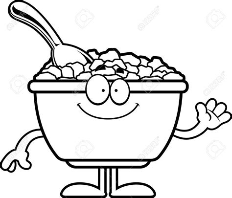 Bowl Clipart Cereal Empty Drawing Cliparts Outline Clip Mixing Salad