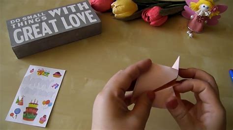 Very Easy Origami Birthday Card You Can Do In 5 Minutes Youtube