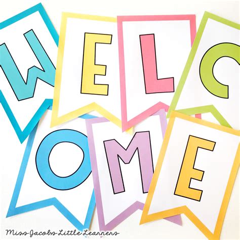 welcome printable letters
