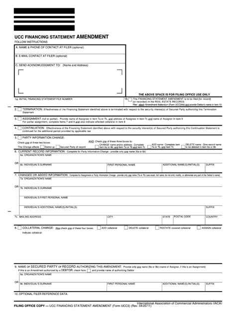 Ucc Form Fill Out And Sign Printable Pdf Template