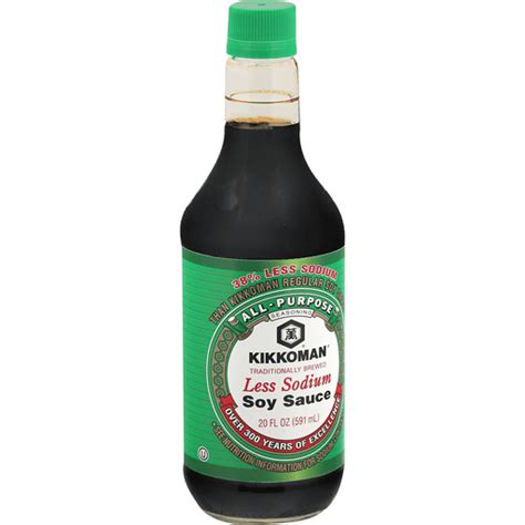 Kikkoman Less Sodium Soy Sauce 20 Fl Oz Bottle Soy Sauce The Markets