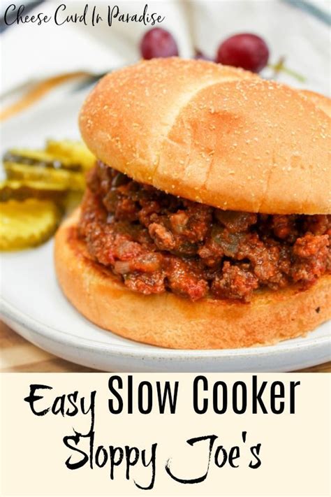 Easy Slow Cooker Homemade Sloppy Joe S Recipe Crockpot Recipes Beef Slow Cooker Sloppy Joes